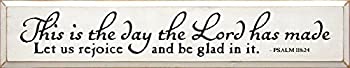 【中古】【輸入品・未使用】木製サイン:このはThe Day the Lord Has Made。。。???詩篇118?: 24 7x36 4664az-COTT