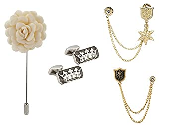 【中古】【輸入品・未使用】Knighthood Formal Set of Cufflinks andメンズのラペルピン/ブローチ