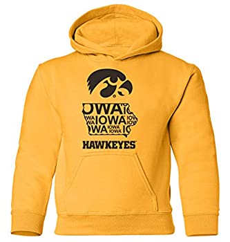 【中古】【輸入品・未使用】cornbornアイオワYouthフード付きスウェットシャツ???Iowa Hawkeye状態アウトライン X-Large イエロー