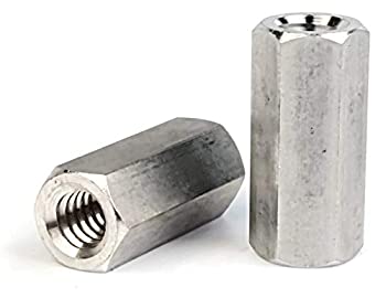 【中古】【輸入品・未使用】アルミカップリングナット(サイズ選択) 数量25 1/4-20 x 7/8 inch シルバー|スカイマーケットプラス