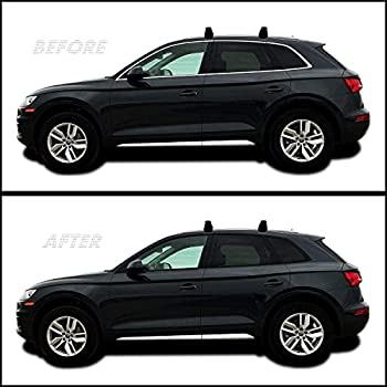 【中古】【輸入品・未使用】クロム削除ブラックアウトビニールオーバーレイ 2018-2021 Audi Q5 SQ5 ウィンドウトリム用(グロスブラック)