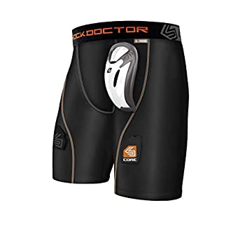 【中古】【インポート品・未当てはめる】(ADULT/XX-LARGE) - Shock Doctor Core Compression Hockey Shorts with Bio-Flex Cup, Men\u0027s \u0026 Boy\u0027s