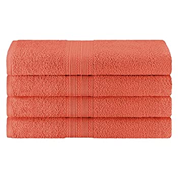 【中古】【輸入品・未使用】タオルセット 環境に優しいリングスパンコットン100% Bath Towel Set オレンジ EF-BATH CO