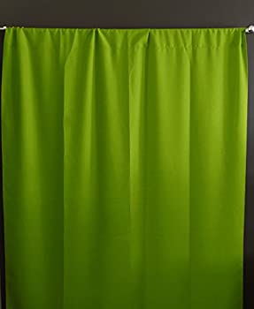 【中古】【輸入品・未使用】lovemyfabric 100?%ポリエステルポプリンウィンドウカーテンパネル/ステージバックドロップ/写真backdrop-limeグリーン 58