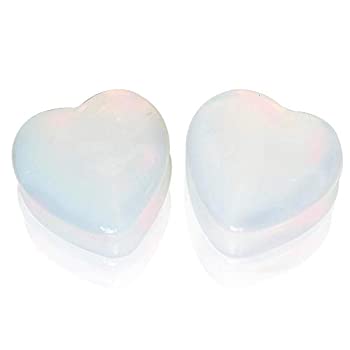 【中古】【輸入品・未使用】Covet Jewelry 天然オパライトストーンハートサドルプラグ