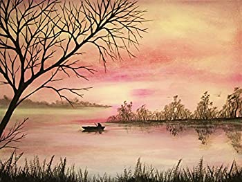 【中古】【輸入品・未使用】Buyartforless キャンバス ピンクレイク 風景画 Ed Capeau アートペインティング 複製画 16x12 ピンク CAN EDC450 16x12｜スカイマーケットプラス