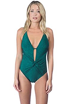 【中古】【輸入品・未使用】La Blancaレディースミッドナイト雨ツイストフロントLingerie Mio One Piece Swimsuit カラー: グリーン