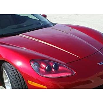 【中古】【輸入品・未使用】コルベットボンネットストライプ/LS2コルベットデカール:2005-2007 C6 (イエロー)
