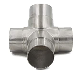 【中古】【輸入品・未使用】ステンレススチール 316 4ウェイ構造継手手手手すりコネクター 135°フラッシュジョイナー 外径2インチラウンドチューブポスト用
