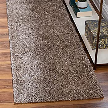 【中古】【輸入品・未使用】Rugs.com ソフトソリッドシャグコレクション ランナーラグ ? 6フィート ランナーカーキ シャグラグ 廊下や玄関に最適