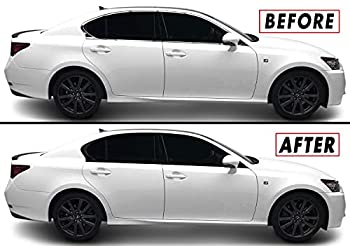 【中古】【輸入品・未使用】クローム削除ブラックアウトビニールオーバーレイ 2013-2020 Lexus GS 350 450h GS F ウィンドウトリム(グロスブラック)