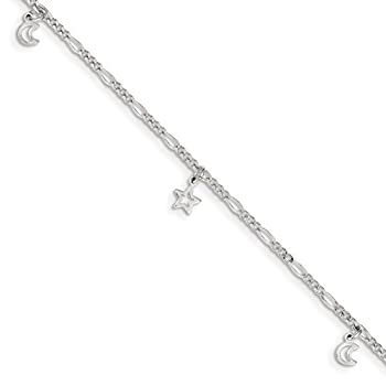 【中古】【輸入品・未使用】三日月と星のアンクレット 925スターリングシルバー｜スカイマーケットプラス