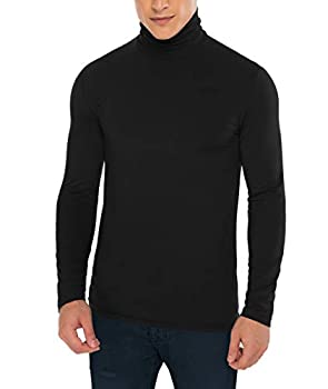 【中古】【輸入品・未使用】Derminpro メンズ スリムフィット ソフトタートルネック 長袖プルオーバー 軽量Tシャツ US サイズ: Small