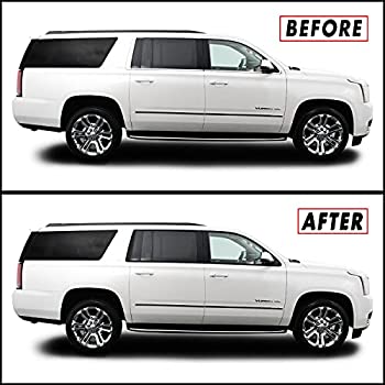 【中古】【輸入品・未使用】SlickMod クローム削除ブラックアウトビニールオーバーレイ 2015-2020 GMC Yukon XL ウィンドウトリム (マットブラック)