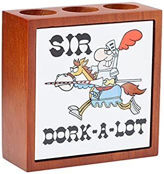 【中古】【輸入品・未使用】3dRose ph_203470_1 Funny Knight Sir Dork a Lot タイルペンホルダー 5インチ