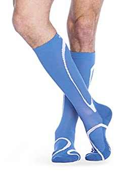 【中古】【輸入品・未使用】SIGVARISトラバース 着圧ハイソックス 男女兼用 412C カラー: ブルー