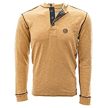 【中古】【輸入品・未使用】CrushシャドウテキストHenley L ブラウン
