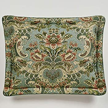 【中古】【インポート品・未当て嵌める】Touch of Class ハライス フランジ付き添い人枕押しかぶせる ティール Sham Tailored King 青色