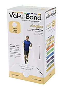【中古】【輸入品・未使用】Val-u-Band エクササイズバンド 5フィートシングル 30ピースディスペンサー ピーチ (1)