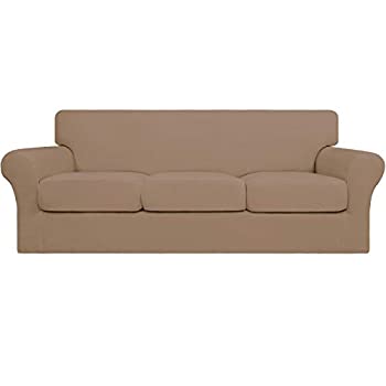 【中古】【輸入品・未使用】Easy-Going 犬用ストレッチソフトソファカバー 4点セット - 洗濯可能なソファカバー 3つの独立したクッションカウチ用 - ペット/キッズ(ソファ/