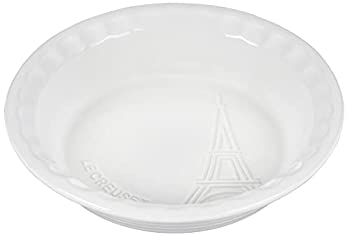 【中古】【輸入品・未使用】Le Creuset エッフェル塔コレクション ストーンウェア パイ皿 9インチ ホワイト|スカイマーケットプラス