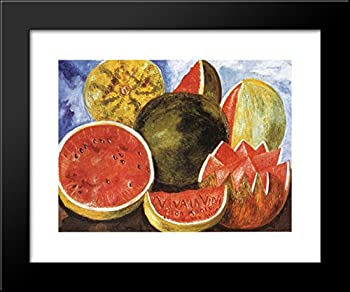 【中古】【輸入品・未使用】Viva la Vida, Watermelons 20x24 フレーム付きアートプリント Frida Kahlo作