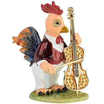【中古】【輸入品・未使用】Rooster Playing Chello TrinketボックスFabergeスタイル｜スカイマーケットプラス