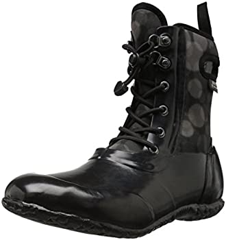 【中古】【輸入品・未使用】Bogs Sidney Kids Waterproof Lace Up Rain Boot for Boys and Girls, Black/Multi, 7 M US Toddler