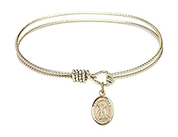 【中古】【輸入品・未使用】楕円形EyeフックバングルブレスレットW /聖Bridget of Sweden in金張り