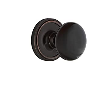 【中古】【輸入品・未使用】Nostalgic Warehouse クラシックロゼット シングルダミー ブラック 磁器ドアノブ 流行に左右されないブロンズ