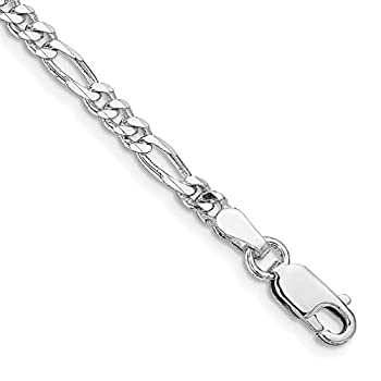 【中古】【輸入品・未使用】925スターリングシルバー 4mm リンクフィガロブレスレットチェーン 8インチ ファインジュエリー 女性へのギフトに, 7 inches, スターリングシル