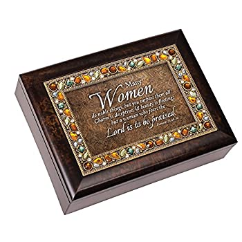 【中古】【輸入品・未使用】ManyレディースDo Noble Things Amber Jeweled音楽ボックスPlays How Great Thou Art|スカイマーケットプラス
