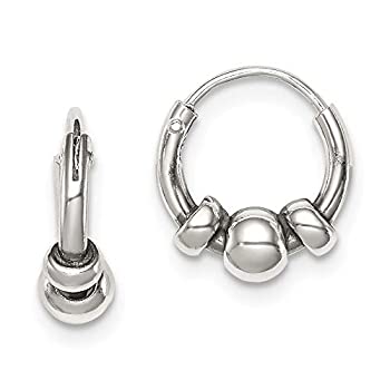【中古】【インポート品・未当て嵌める】FB Jewels スターリングしろがね色 フープピアス
