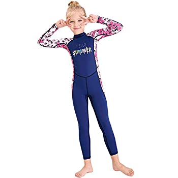 【中古】【輸入品・未使用】フルボディ キッズ 水着 ワンピース ラッシュガード 長袖 ウェットスーツスキン 女の子 男の子 子供 サンスーツ 水着 UPF 50+ 紫外線保護 速乾
