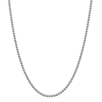 【中古】【輸入品・未使用】925スターリングシルバー 3mm ビーズチェーンネックレス 16インチ ペンダントチャーム ボールビーズ ファインジュエリー 女性へのギフトに