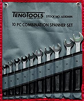 【中古】【輸入品・未使用】Teng Tools 10ピース 12ポイント メトリックコンビネーションレンチセット (8mm - 19mm) - 6510mm