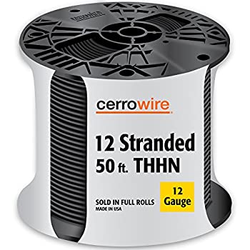 【中古】【輸入品・未使用】Cerro 112???3601br 50?- 12-gauge Stranded THHN、ブラック 112-3601BR 1