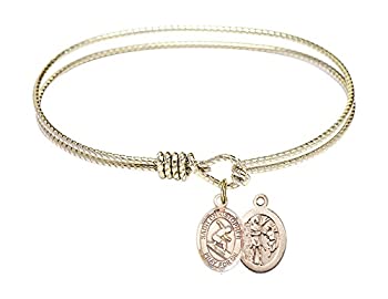 【中古】【輸入品・未使用】楕円形EyeフックバングルブレスレットW /セントクリストファー・/サーフィンで金張り