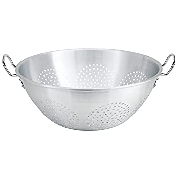 【中古】【輸入品・未使用】Winco ALO-16H 16クォート 中国スタイル アルミ 丸型 穴あき水切りハンドル アジアンヌードルストレーナー