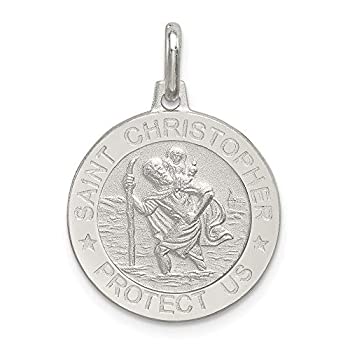 【中古】【輸入品・未使用】FB Jewels スターリングシルバー 聖クリストファーメダル