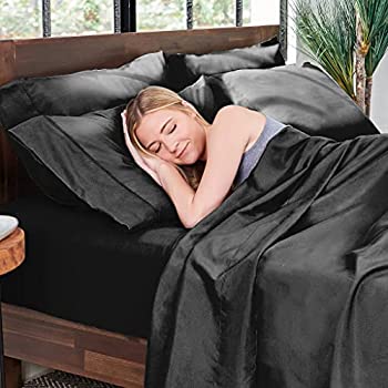 【中古】【輸入品・未使用】HotelSheetsDirect ベッドシーツセット 1600スレッドカウント 4点 フラット1点 ボックスシーツ1枚 枕カバー2枚 竹シート100%セット キングサイズ｜スカイマーケットプラス