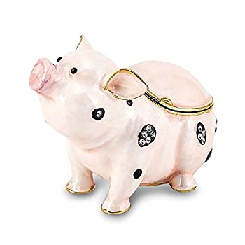 【中古】【輸入品・未使用】Saris and Things Lux by Jere Bejeweled PETUNIA Spotted Pig 小物入れ