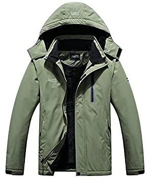 【中古】【輸入品・未使用】DLGJPA メンズ マウンテン防水スキージャケット 取り外し可能なフード 防風 雨 冬 暖かいスノーコート US サイズ: Medium カラー: グリーン
