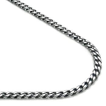 【中古】【輸入品・未使用】True Titanium 4mm カーブチェーンリンクネックレス