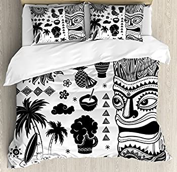 【中古】【輸入品・未使用】Tiki Bar Decor布団カバーセットby Ambesonne、トライバルエスニックコンポジションヤシパイナップルパラダイスヴィンテージTiki図、装飾寝具セ 38,589円