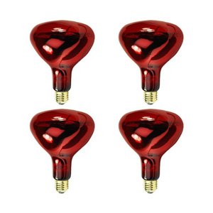 【中古】【輸入品・未使用】( 4パック) 250?Watt br40レッド熱ランプ飛散防止ライト電球レッドガラス5?, 000時間Supra Life熱ランプ飛散防止