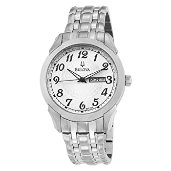 【中古】【インポート品・未当て嵌める】Bulova メンズウオッチ 96C103 しろがね色/白いこと文字記号盤 ブレスレットウォッチ?