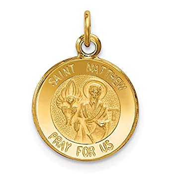 【中古】【輸入品・未使用】14K イエローゴールド ソリッド 聖マタイ メダル チャーム ペンダント｜スカイマーケットプラス
