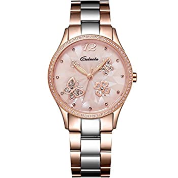 【中古】【インポート品・未当てはめる】CALUOLA流行り物Watchレディース金剛石光アナログクォーツWatches ca1167l CA1167-RG