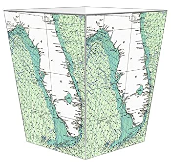 【中古】【輸入品・未使用】wb8566-florida Nautical Chart Wastepaper Basket｜スカイマーケットプラス
